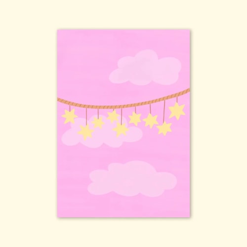 CARTE POSTALE - ÉTOILES SUSPENDUES