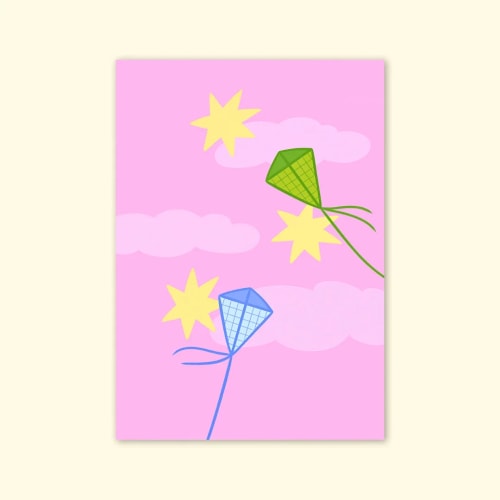 CARTE POSTALE - LES CERFS-VOLANTS