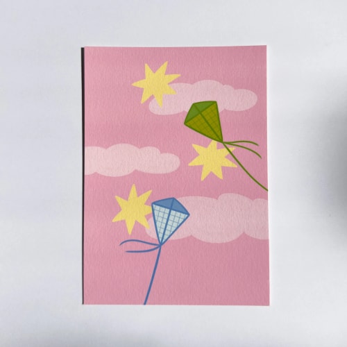 CARTE POSTALE - LES CERFS-VOLANTS