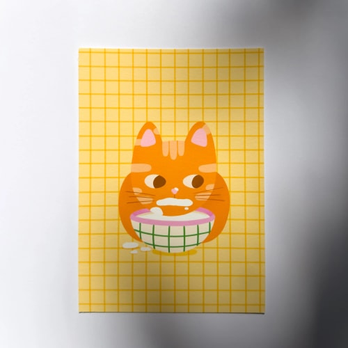 CARTE POSTALE - MOUSTACHE DE LAIT