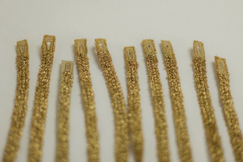 Le Bracelet Textile Doré