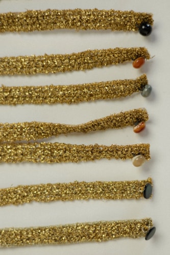 Le Bracelet Textile Doré