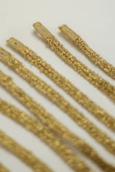 Le Bracelet Textile Doré