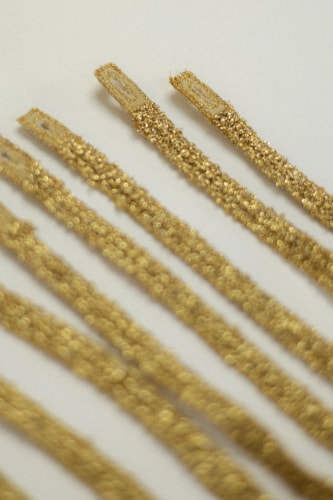 Le Bracelet Textile Doré