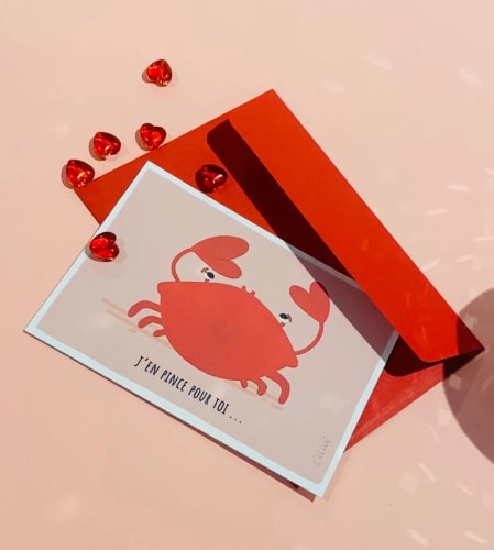 Carte Saint-Valentin - crabby