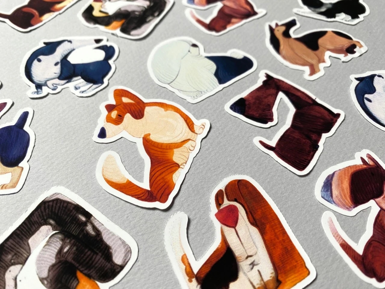 Pochette 10 stickers chiens