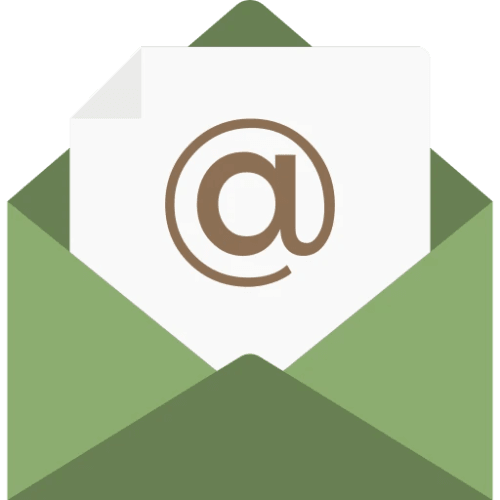 Icône d'une enveloppe avec le symbole de l'arobase à l'intérieur, représentant un e-mail.