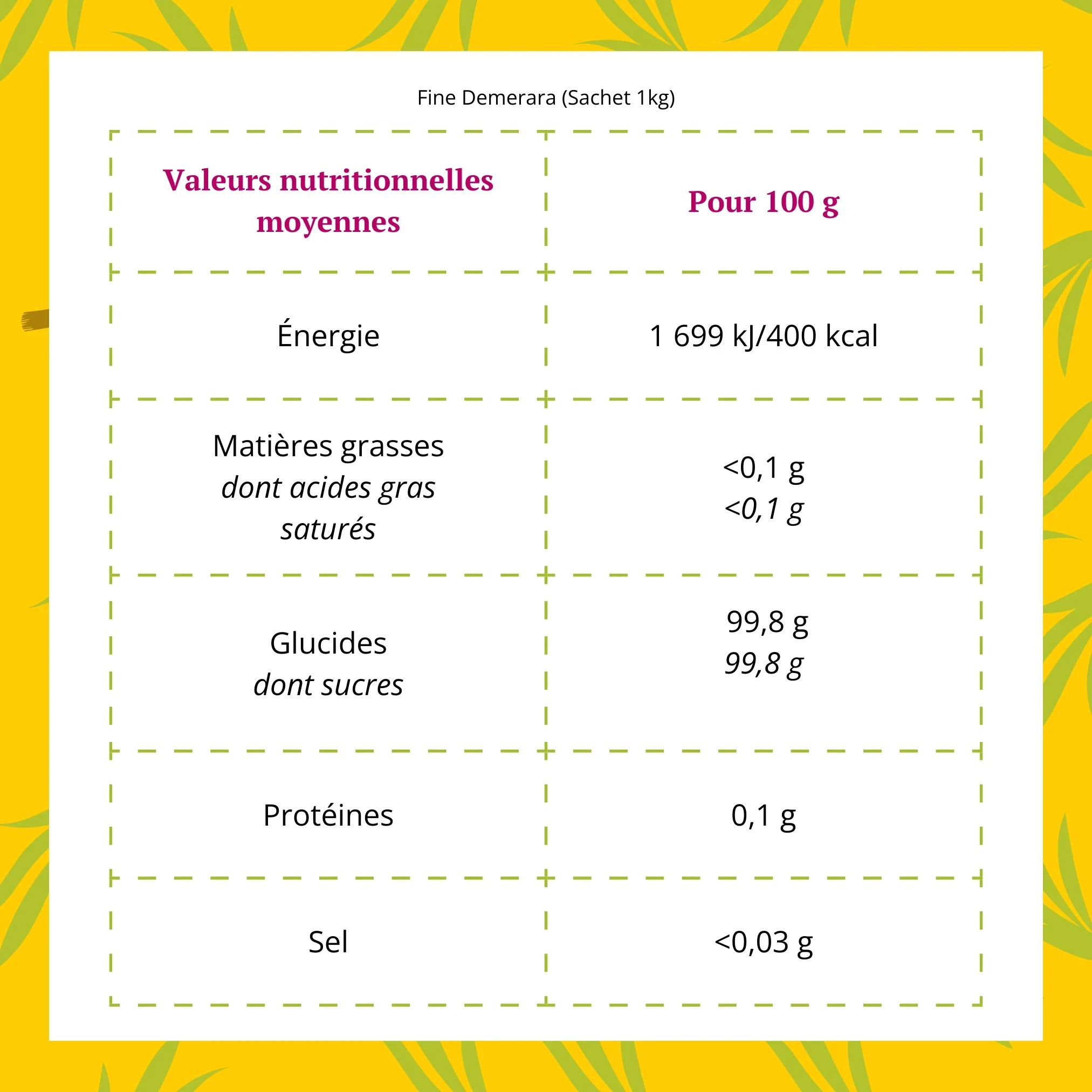 Fine Demerara - Paquet de 1kg