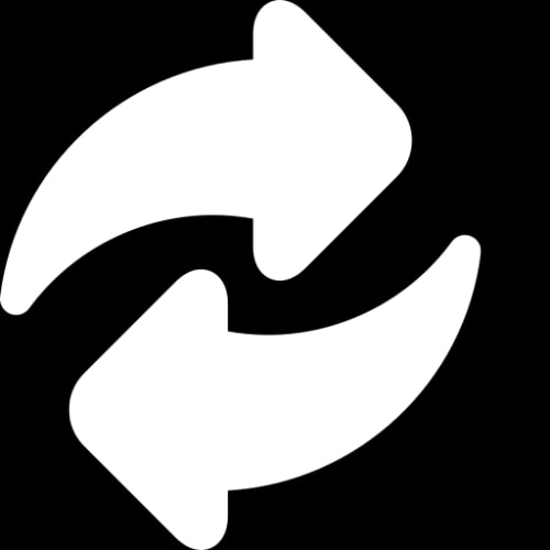 Icône de flèches se croisant, représentant un symbole de changement.