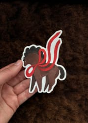 Sticker cheval au ruban - pour la Palestine