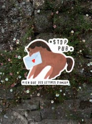 Sticker -stop pub-