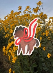 Sticker cheval au ruban - pour la Palestine