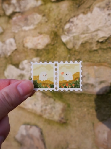 Stickers Transparent - Timbre Champignon