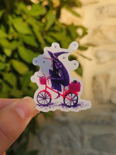 Stickers transparent - Sorcière