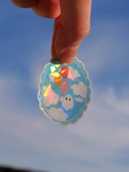 Holographic Stickers - Balloon and Cloud