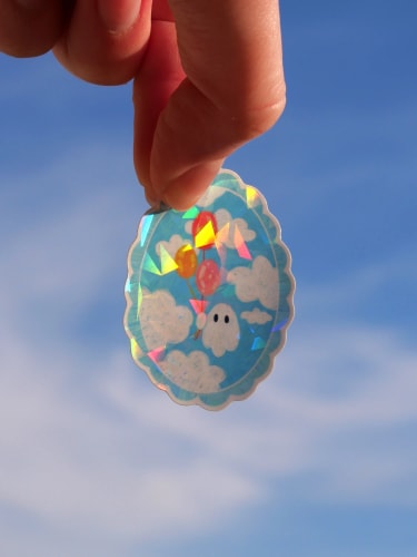 Stickers Holographique - Ballon et Nuage
