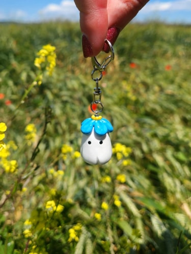 Porte-clés - Fleur Myosotis