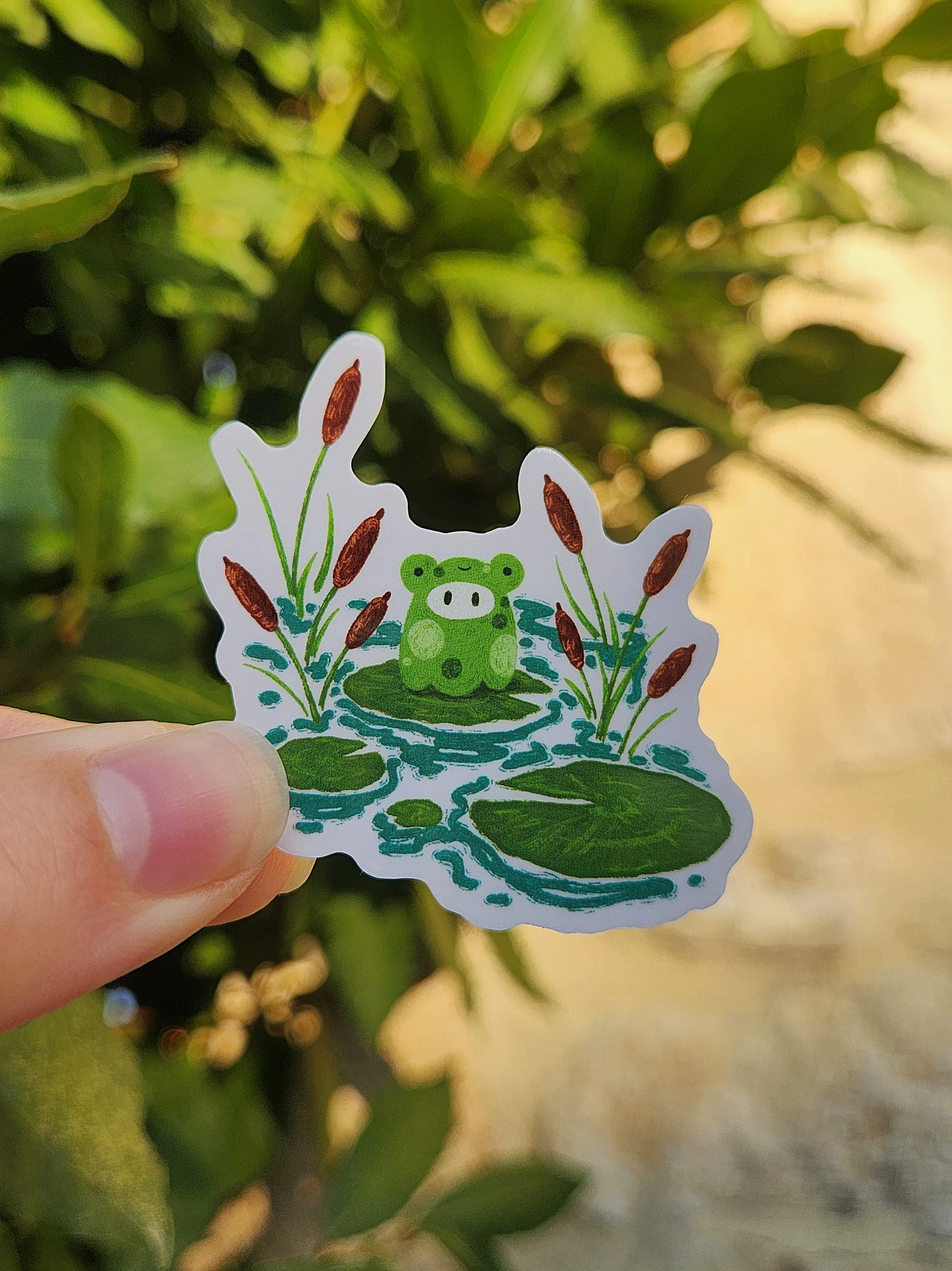 Stickers transparent - Grenouille