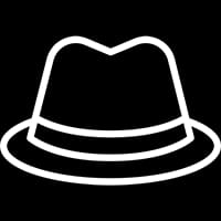 Icône d'une voiture pixelisée en noir et blanc