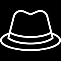 Icône d'une voiture pixelisée en noir et blanc