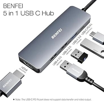 BENFEI Hub USB C 3 port usb type a 1 port usb c 1 port hdmi