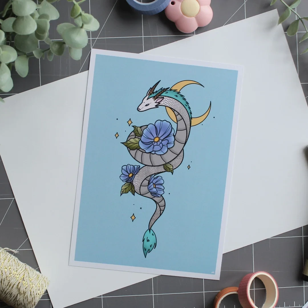 Affiche - Dragon Floral