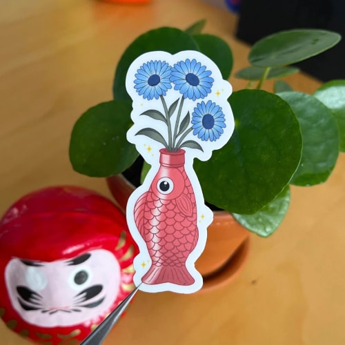 Sticker - Vase poisson