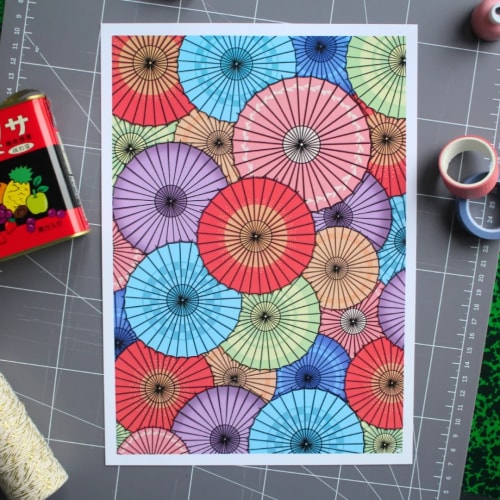 Affiche - Parapluie Japonais