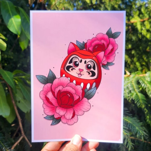 Affiche - Daruma Cat