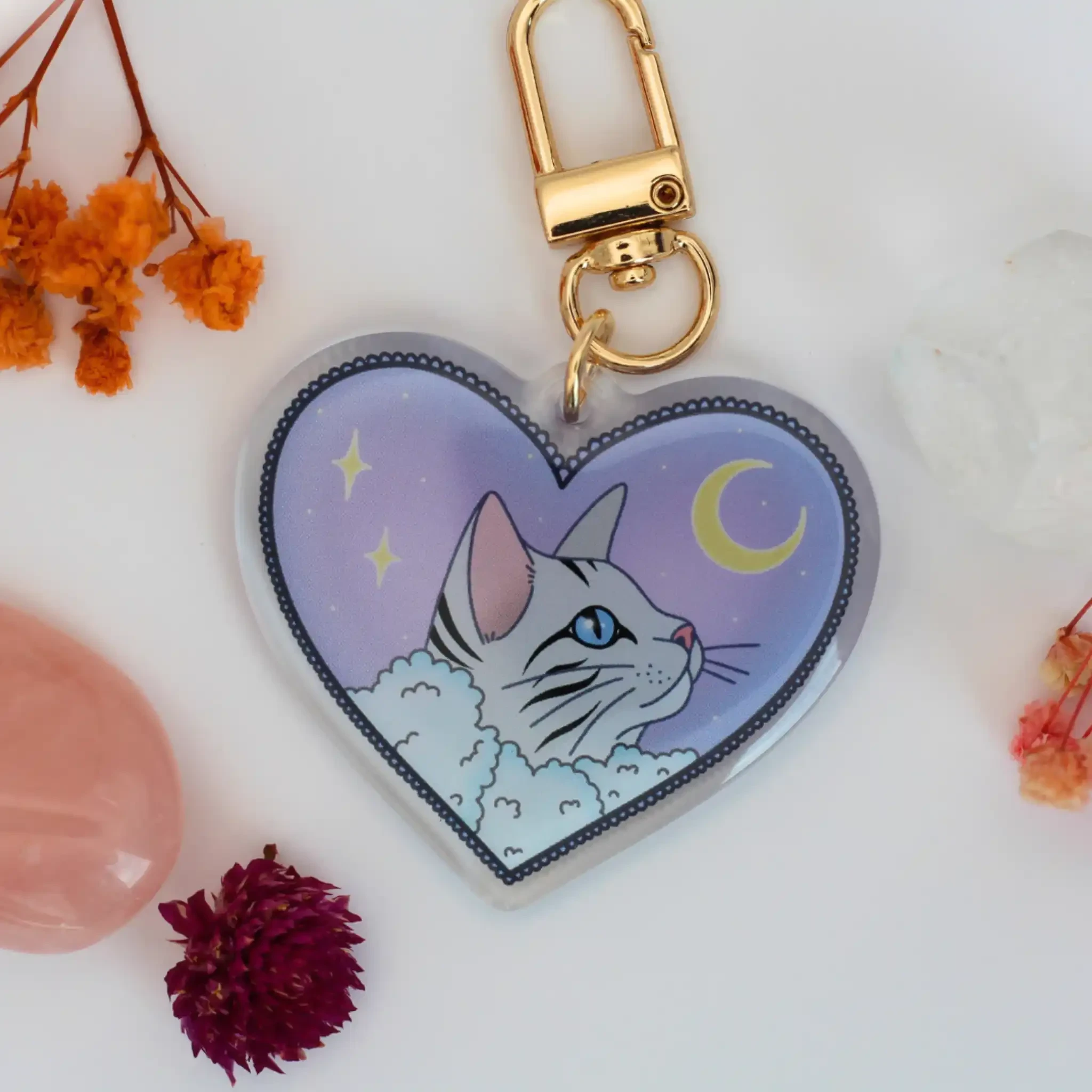 Porte-clés - Chat Coeur