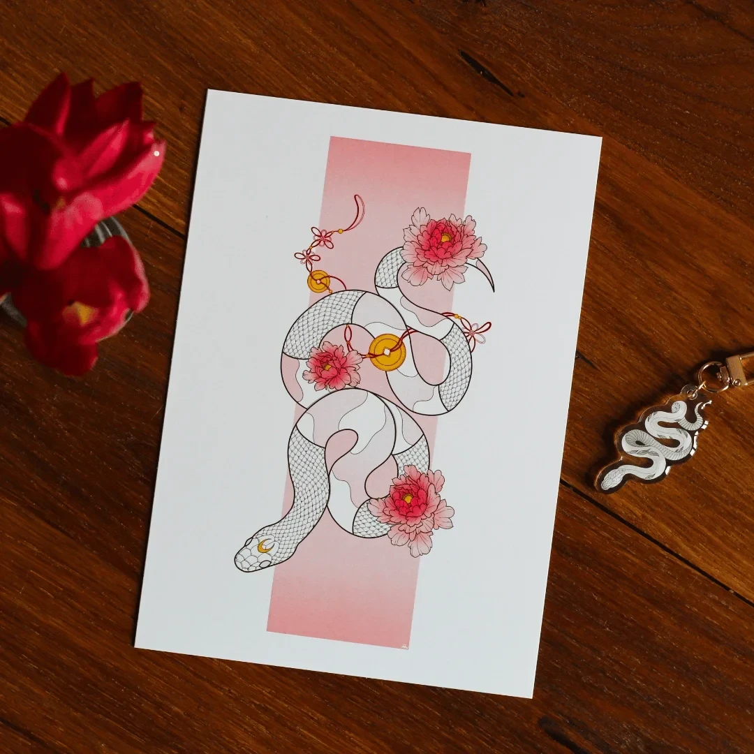 Affiche - Serpent Floral 