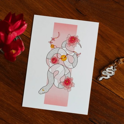 Affiche - Serpent Floral