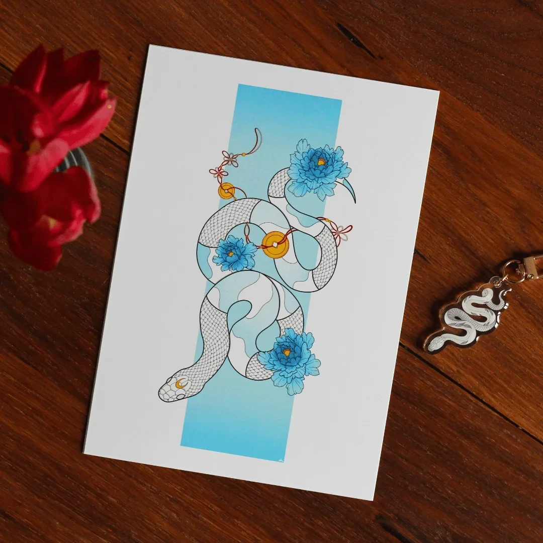 Affiche - Serpent Floral 