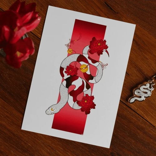 Affiche - Serpent Floral