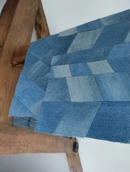 Designer textile bretonne | Vêtements fabriqués en France | Patchworks réalisés à partir de denim recyclé.
