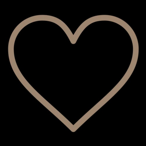 Icône d'un cœur pour illustrer le caractère fait main du mobilier et des décorations d'Amaho