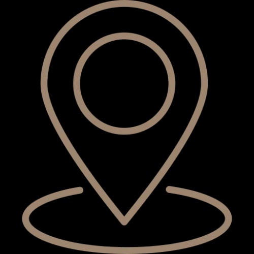 Icône de localisation représentant un marqueur de position sur une carte pour illustrer l'aspect local des meubles Amaho