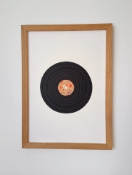 vinyle · affiche brodée