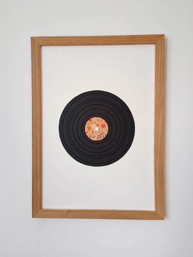 vinyle · affiche brodée