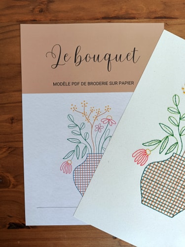 le bouquet · modèle pdf de broderie sur papier