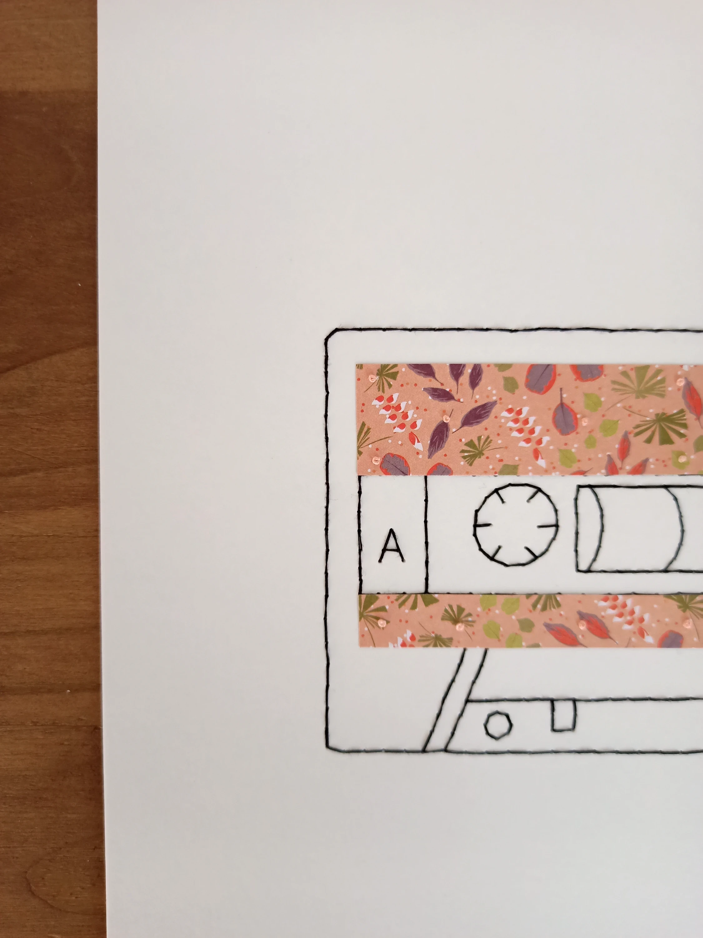 cassette · affiche brodée