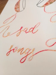 sad songs · affiche brodée