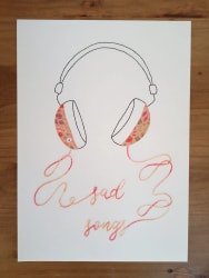 sad songs · affiche brodée