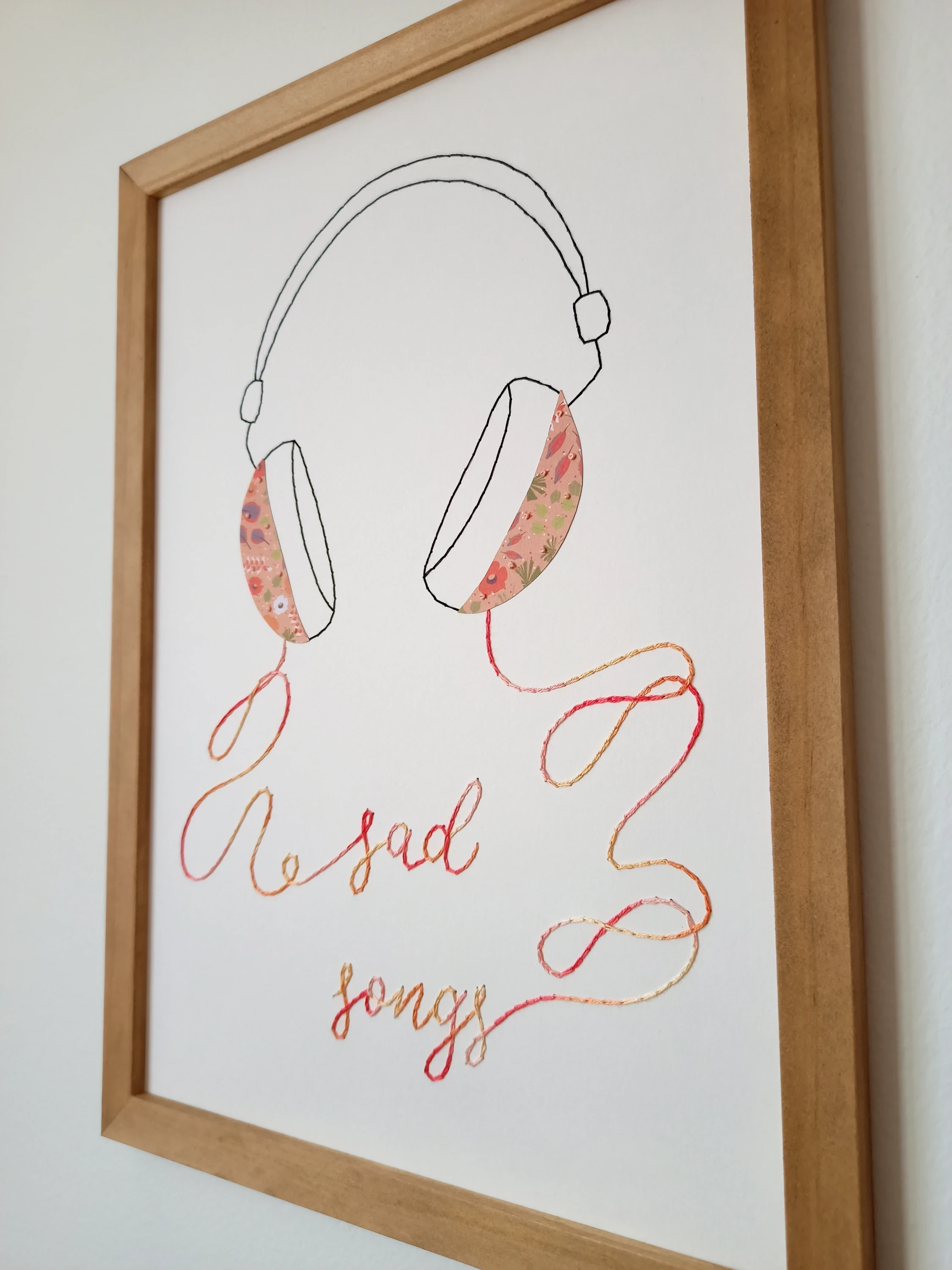 sad songs · affiche brodée