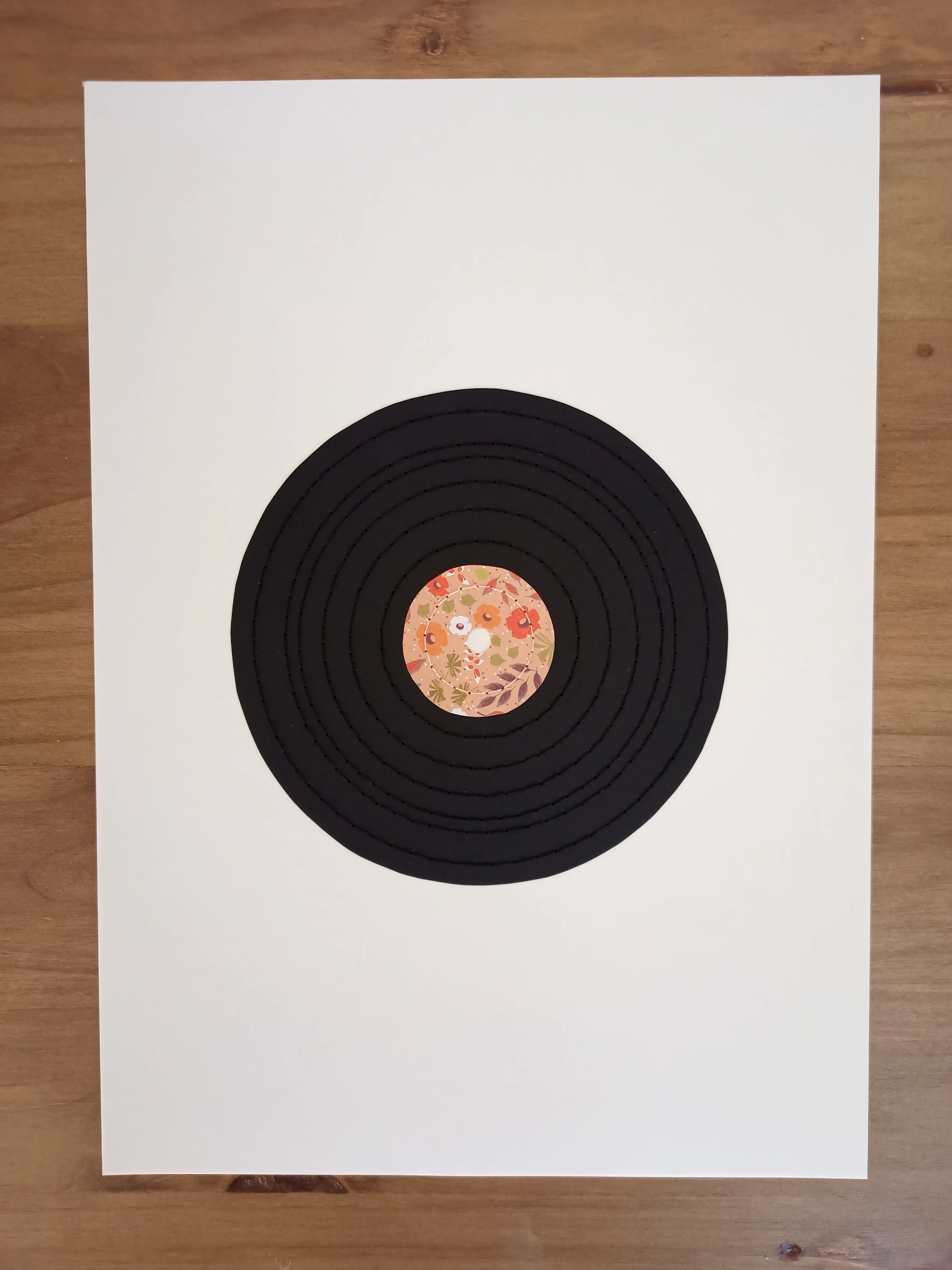 vinyle · affiche brodée