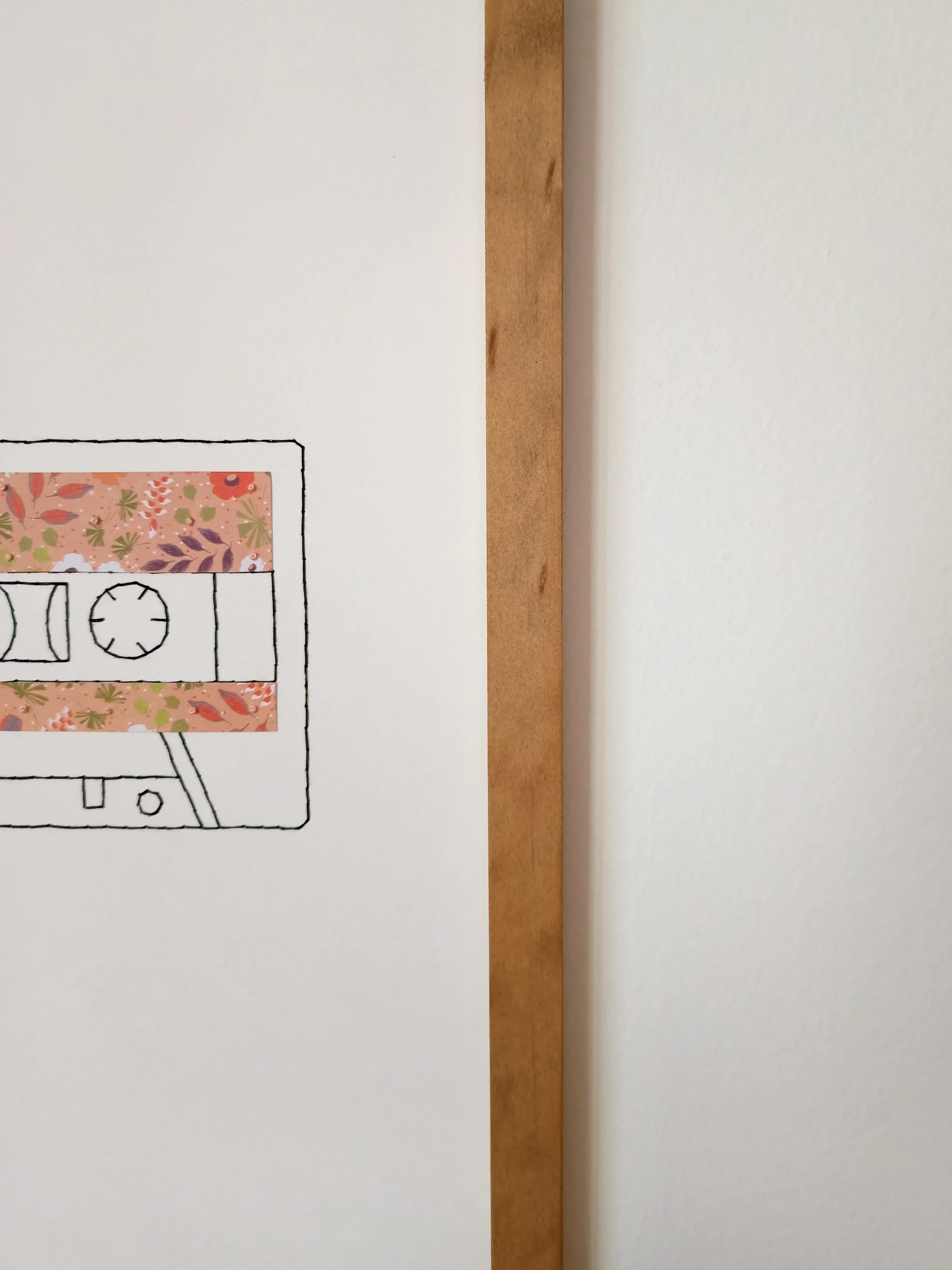 cassette · affiche brodée