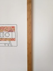 cassette · affiche brodée