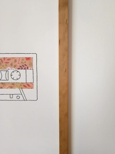 cassette · affiche brodée