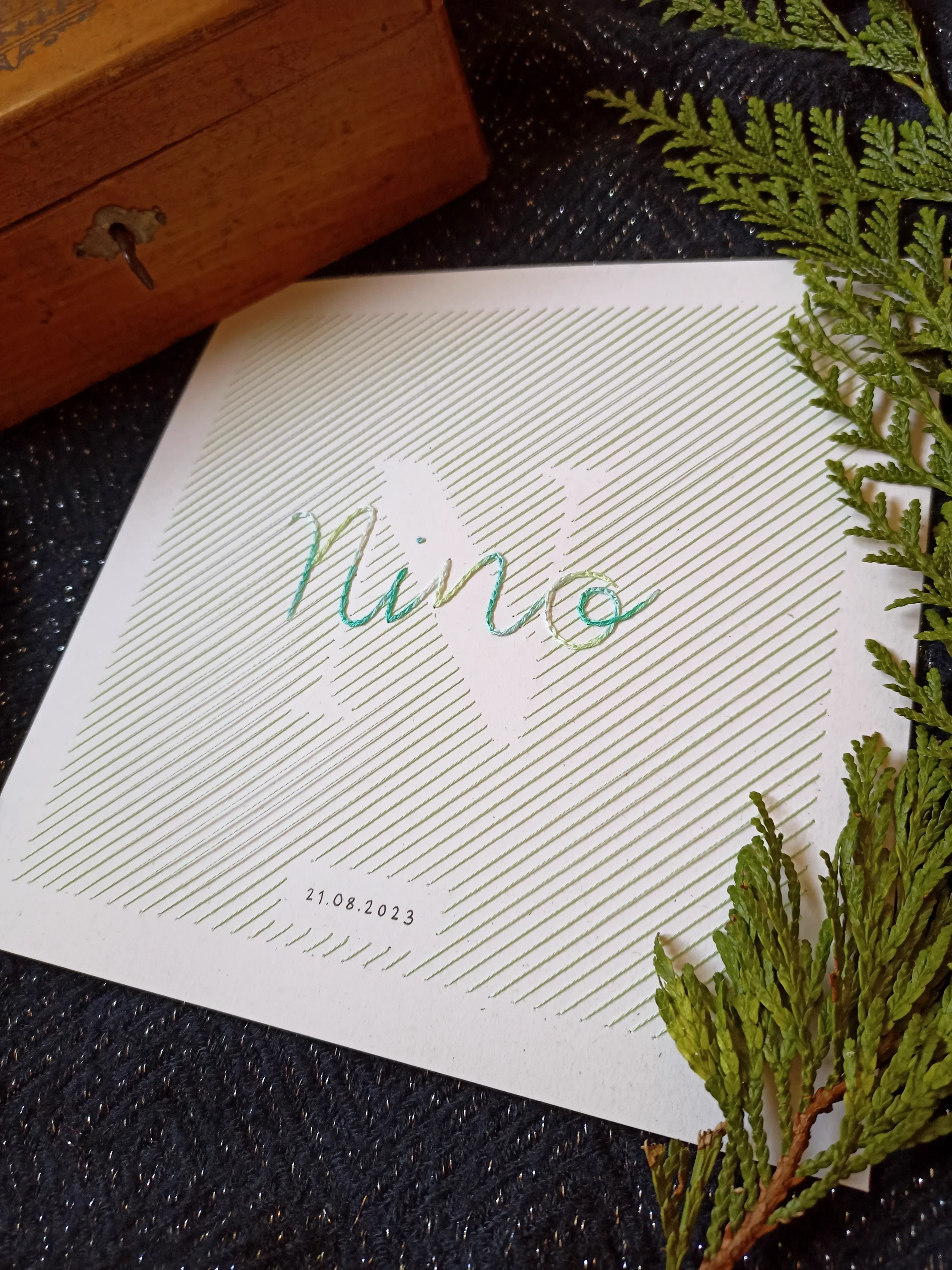 broderie personnalisée · prénom + initiale