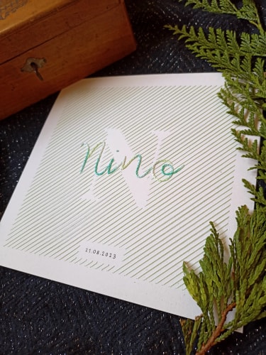 broderie personnalisée · prénom + initiale